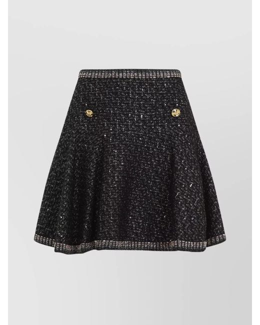 Giambattista Valli Black Boucle Mini Skirt