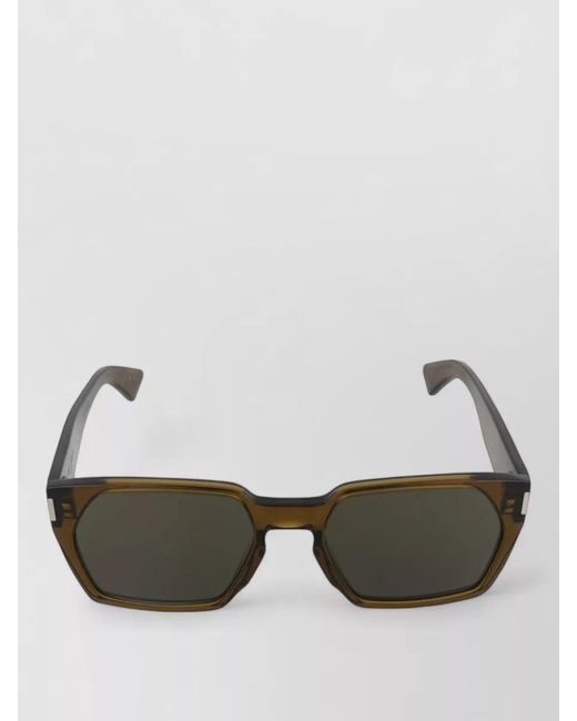 Saint Laurent Gray Rectangular Sunglasses
