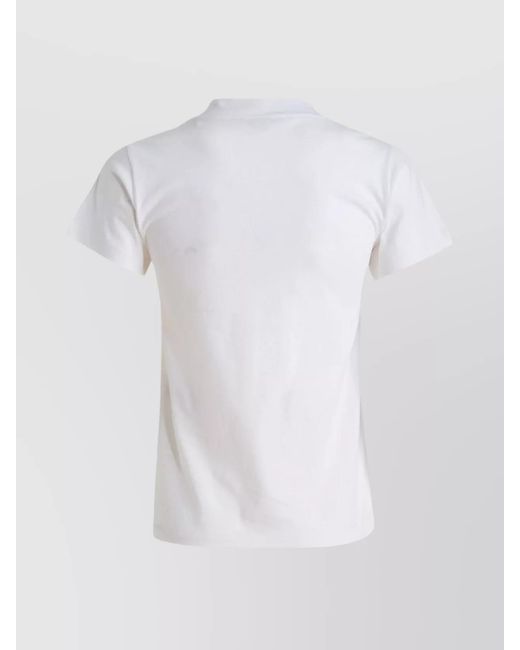 Stella McCartney White Cotton Logo Print Short-Sleeve T-Shirt