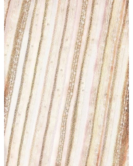 Missoni Natural Ribbed Sleeveless Sequin Knitted Top