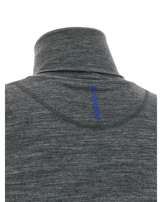 Jil Sander Gray Long Sleeve Turtleneck Knit Regular Fit Top