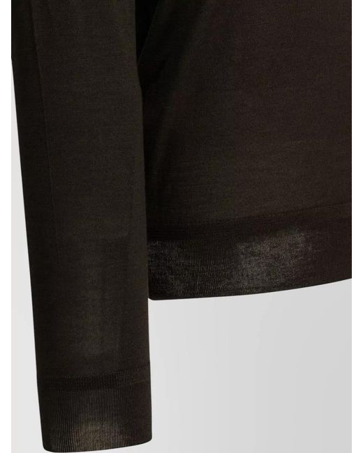 Tom Ford Black Cashmere Silk Crew Neck Regular Sweater for men