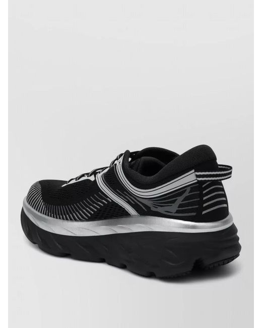 Hoka One One Black Mesh Sneakers Low Profile Pull Tab Reflective for men