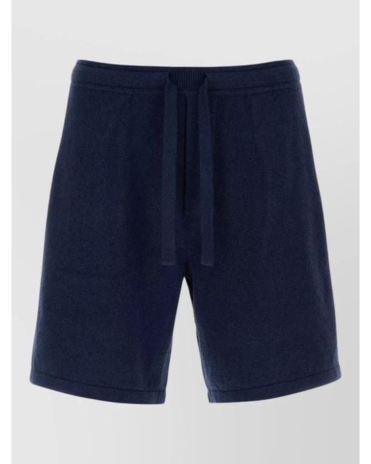 Dolce & Gabbana Blue Cotton Blend Bermuda Shorts Elastic Waistband for men