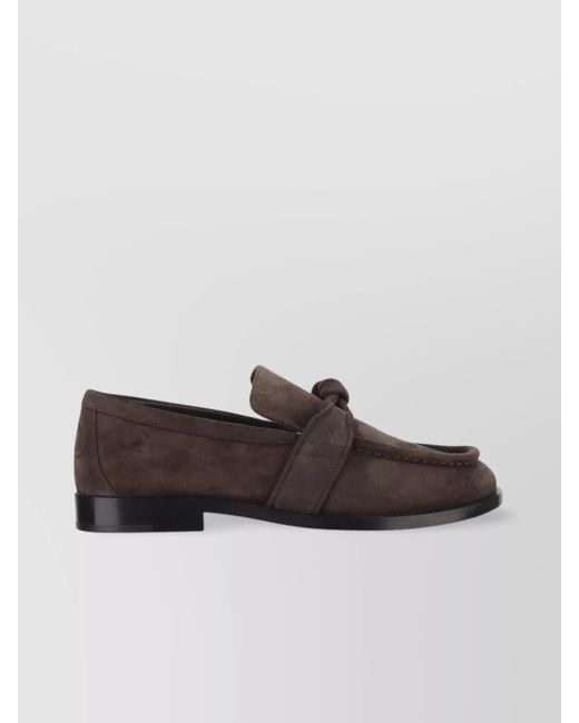 Bottega Veneta Black Suede Loafers