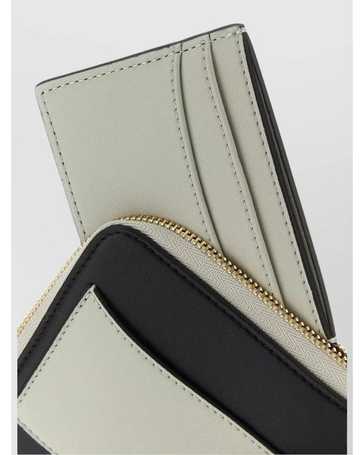 Stella McCartney Black Two Tone Card Holder Wallet
