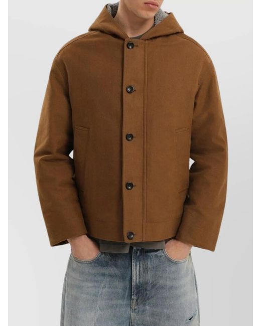1989 STUDIO Brown Workwear Jacket for men