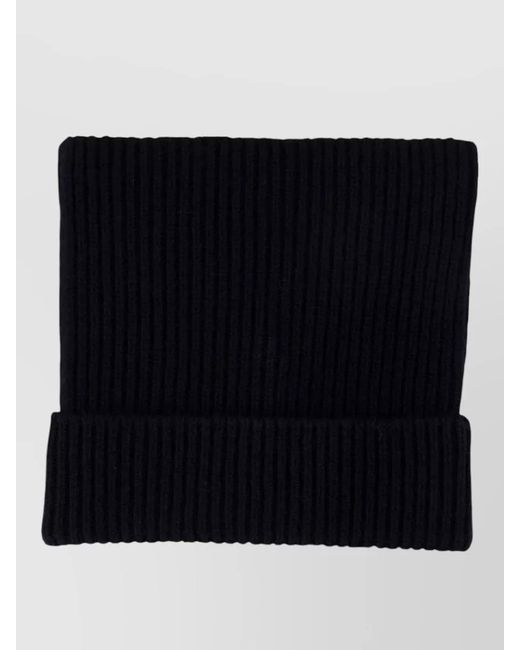 Acne Black Cotton Beanie