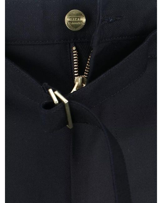 Sacai Blue Tailored Trousers Straight Cut Belt Loops for men