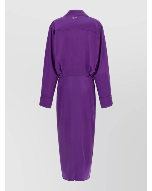 The Attico Purple Midi Shirt Dress