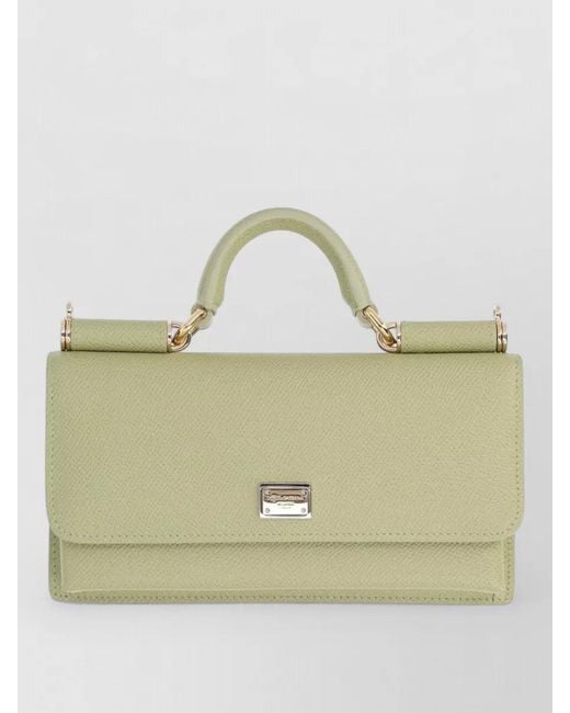 Dolce & Gabbana Metallic Devotion Mini Leather Shoulder Bag