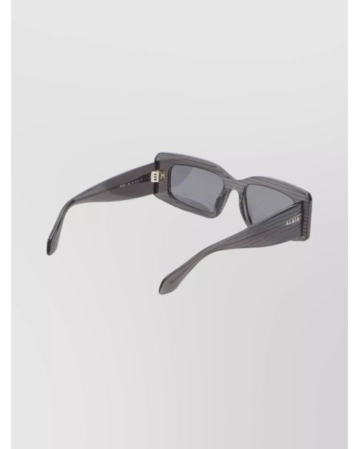 Alaïa Gray Rectangular Sunglasses