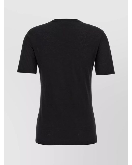 Jil Sander Black Cotton Logo-Print Short-Sleeve T-Shirt