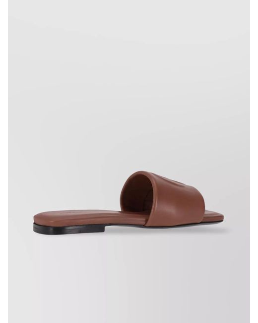 Anine Bing Brown Leather Slides