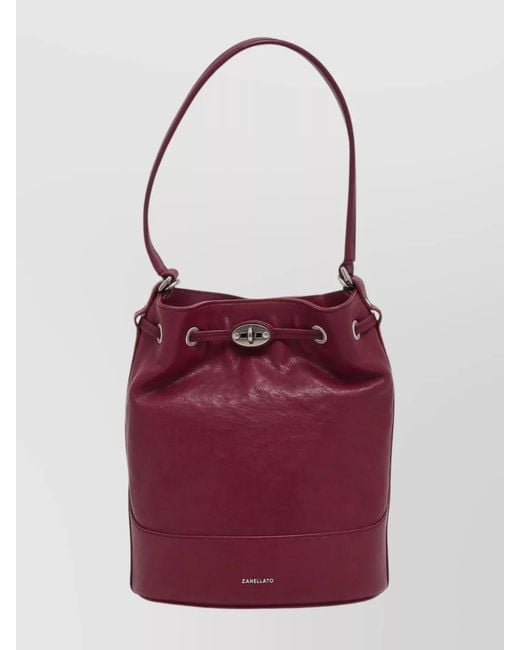 Zanellato Red Leather Shoulder Bag Top Handle