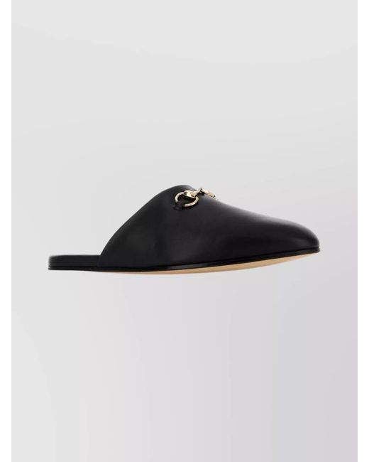 Gucci Black Mule With Horsebit On The Front for men