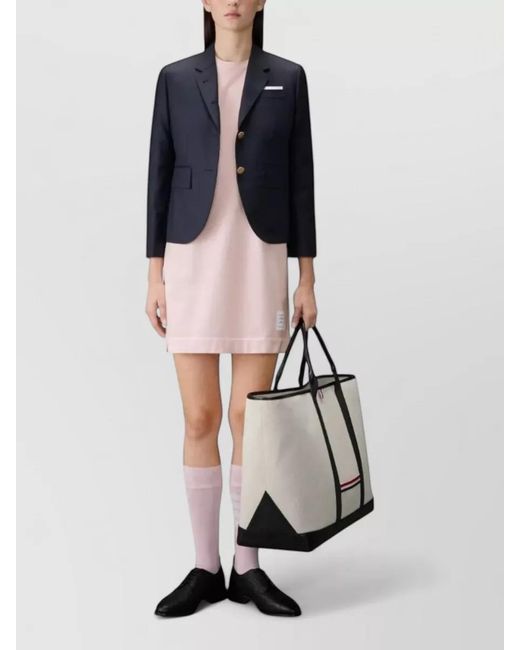 Thom Browne Pink Jersey T-Shirt Shirt Dress Short Sleeve