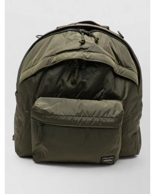 Porter-Yoshida and Co Green Backpack Adjustable Shoulder Straps Front Pocket Top Handle for men