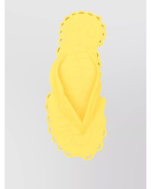 Zimmermann Yellow Thong Strap Sandals Open Toe Design