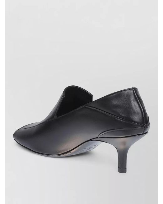 IRO Black Kitten Heel Peep Toe Smooth Pumps