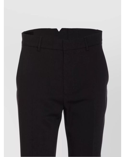 AMI Black Trousers Wide Model Belt Loops for men
