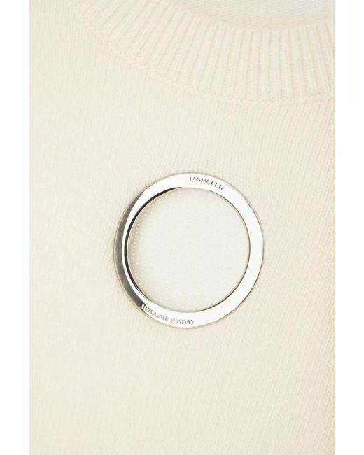 Moncler Genius Natural Ribbed Wool Cashmere Sweater