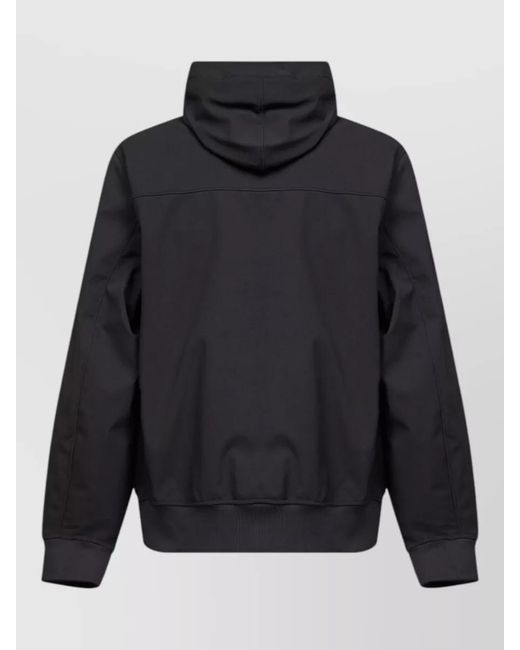 Stone Island Blue Hooded Soft Shell Short Parka for men