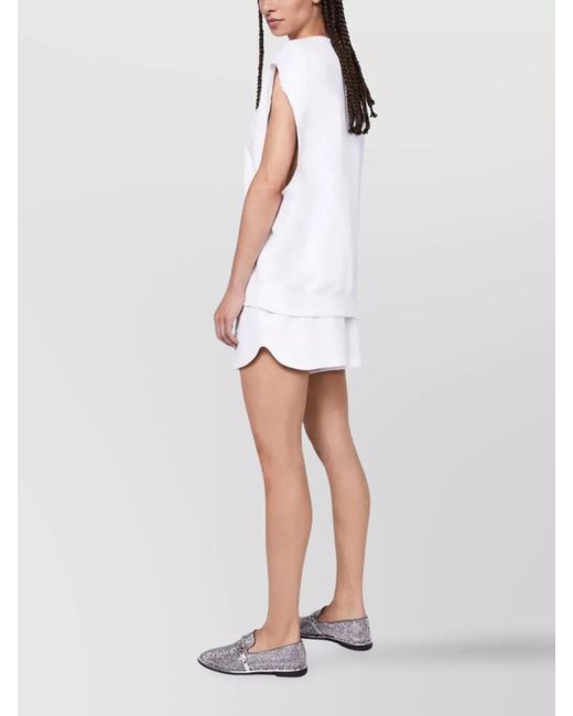 Stella McCartney White Cotton Logo Tank Top