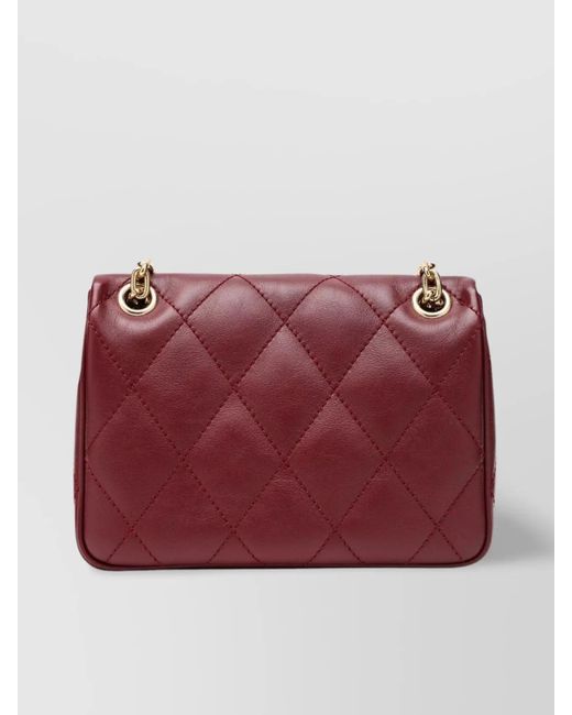 Burberry Red Medium Leather Shoulder Bag
