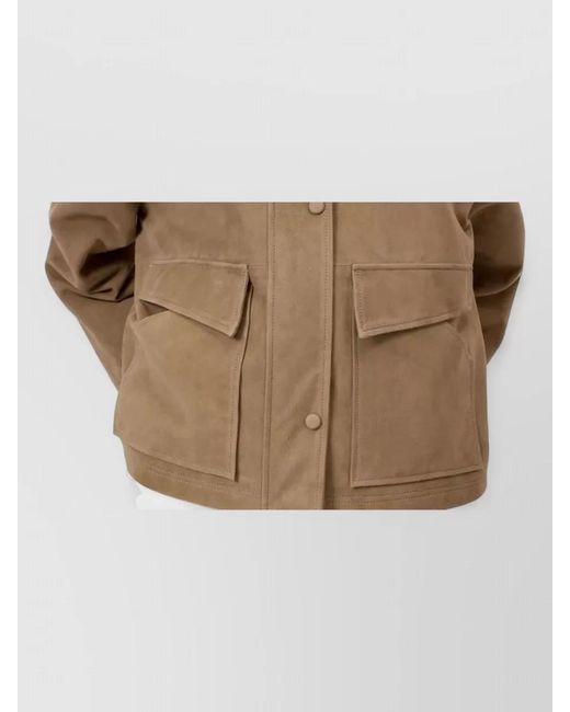 Closed Natural Suede Single Breasted Coat