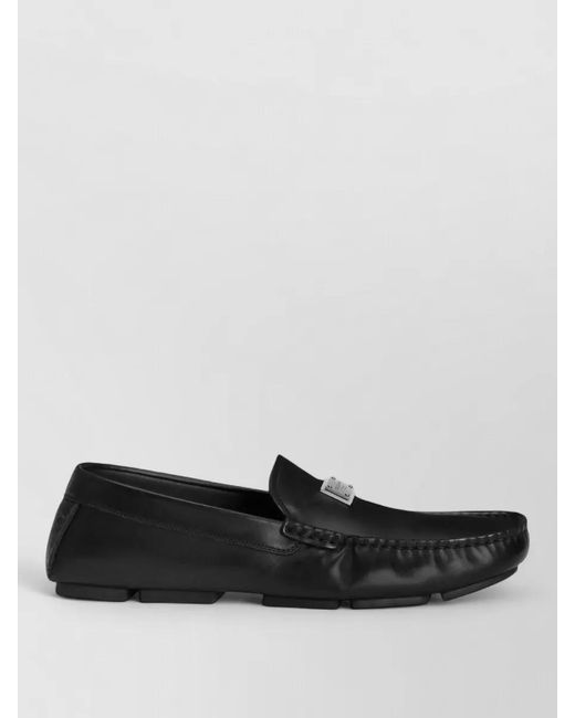 Dolce & Gabbana Black Leather Loafers for men