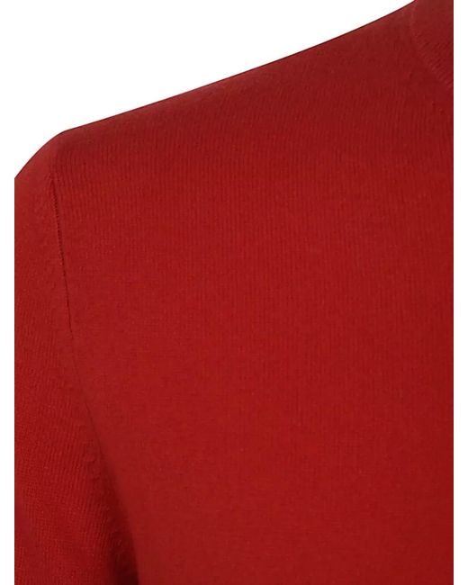 Ballantyne Red Crew Neck Knit Sweater Long Sleeves for men