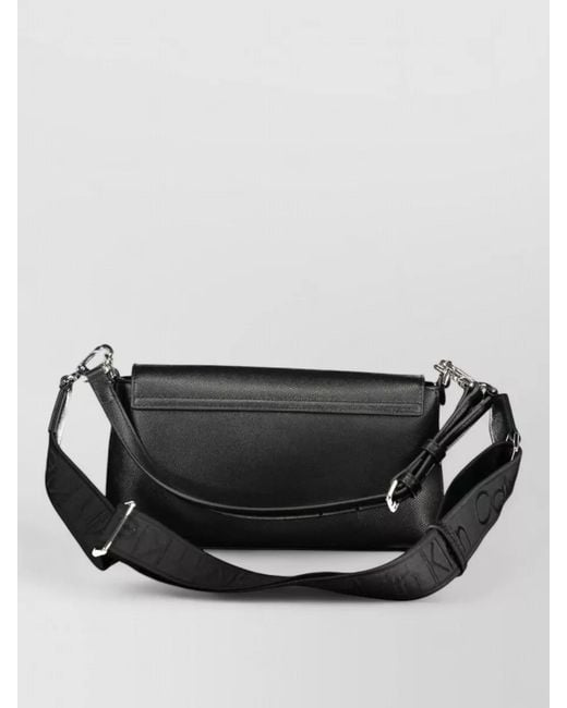 Calvin Klein Gray Leather Clutch Bag