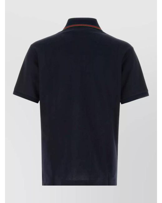 Gucci Blue Cotton Piqué Regular-Fit Polo Shirt for men