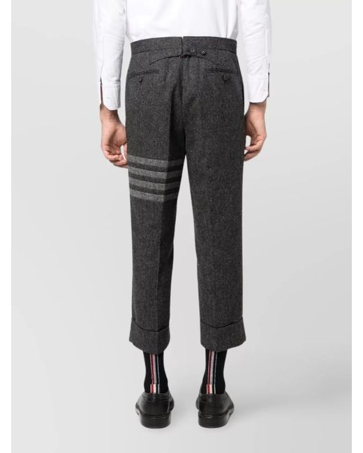 Thom Browne Gray Wool Cropped Trousers for men