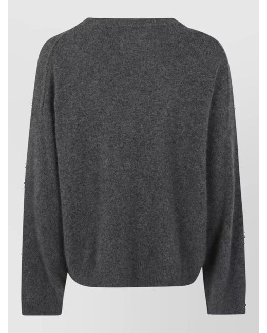 Loulou de Saison Gray Wool Yak Crewneck Sweater