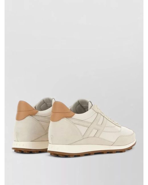 Hogan Natural Leather Low-Top Sneakers