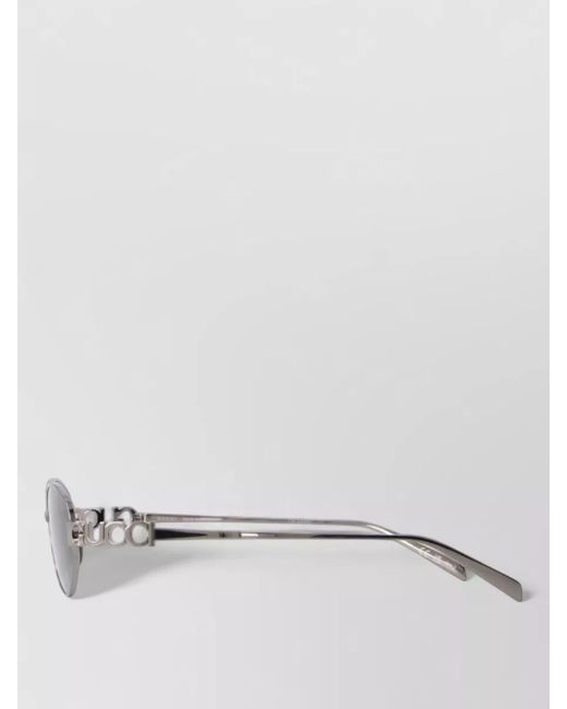 Gucci Gray Metal Geometric Sunglasses