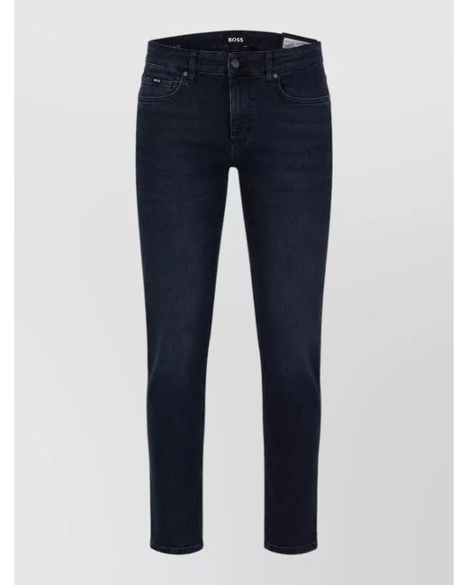 Boss Blue Slim-Fit Denim Jeans for men