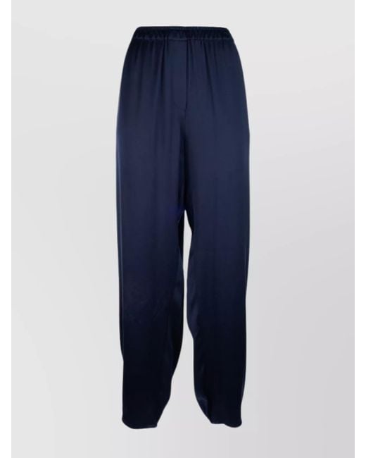 Giorgio Armani Blue Silk Track Pants