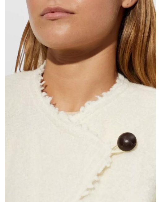 Isabel Marant Natural Suna Wool Blend Waist Jacket