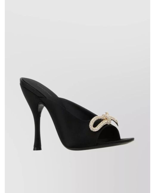 Ferragamo Black Satin Mules