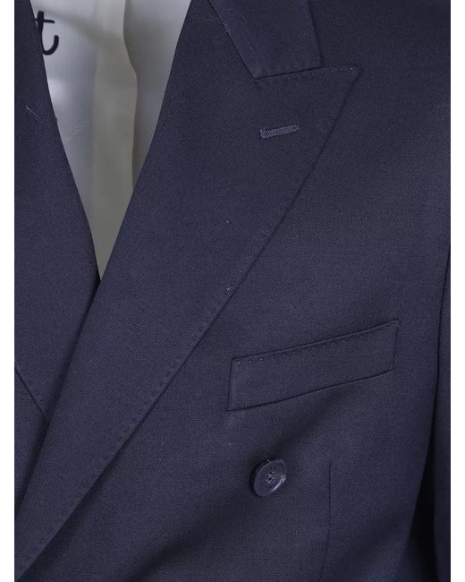 Golden Goose Deluxe Brand Blue Double Breasted Blazer Message Lining for men