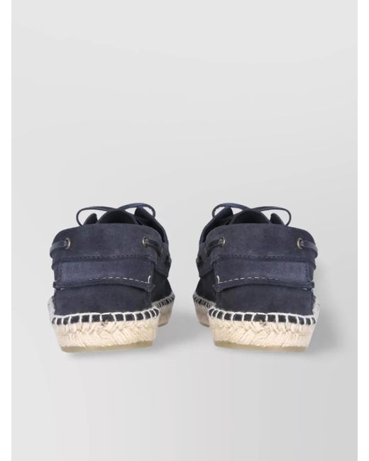 Manebí Blue Leather Espadrille Loafers for men