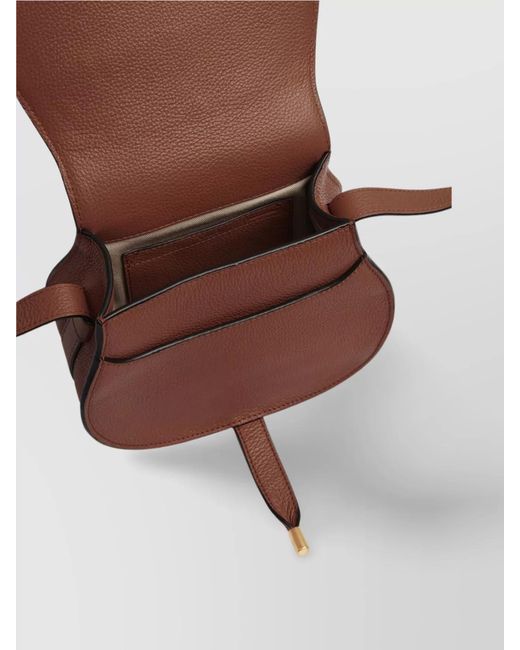 Chloé Brown Marcie Small Leather Shoulder Bag
