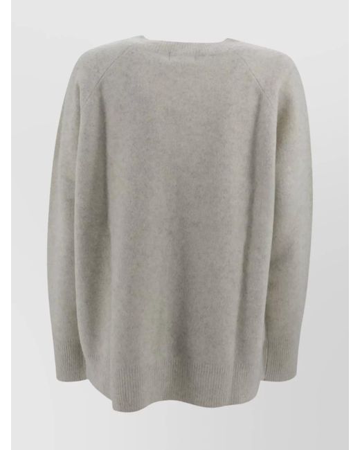P.A.R.O.S.H. Gray Ribbed Hem Crew Neck Jumper