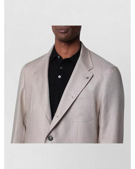 Tagliatore Gray Single Breasted Suit Notch Lapel Pockets for men