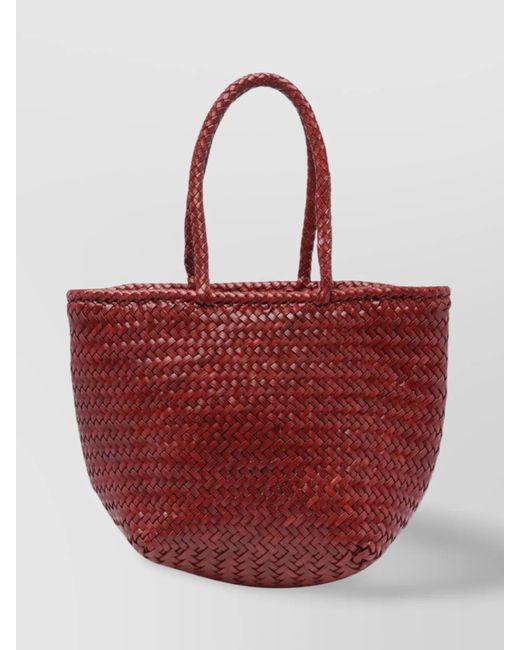 Dragon Diffusion Woven Texture Tote Bag With 2 Handles in Red | Lyst UK