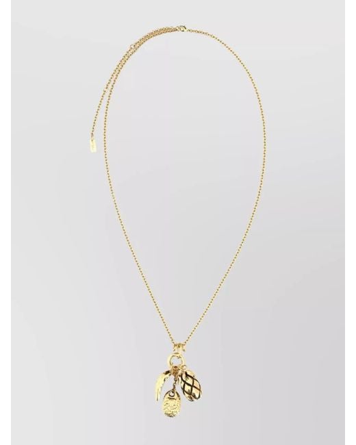 Chloé White Metal Chain Necklace Charm Pendant Design