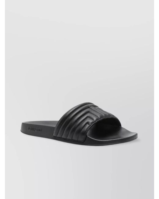 Tom Ford Gray Quilted Almond Toe Leather Slippers for men